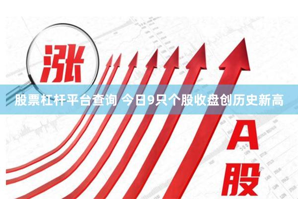 股票杠杆平台查询 今日9只个股收盘创历史新高